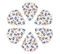 Médiators professionnels en forme de coq (modèle 351), lot de 6 médiators en celluloïd pour guitares et mandolines, disponibles en versions légère, moyenne et forte.