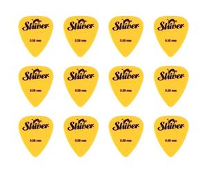 Médiators Shiver Médiators Nylon 0,58 mm Boîte de 12 Jaune
