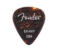 Fender - Médiators Tortoise Shell 351 Shape Extra Heavy - Pack de 6 médiators