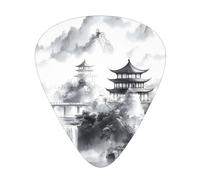 Médiators traditionnels à l'encre chinoise - Médiators lisses et durables pour guitare acoustique, électrique et basse, cadeau parfait pour les amateurs de guitare et les musiciens