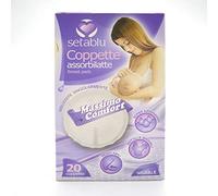 Mediawave Store 591687 Lot de 20 coupes absorbantes fines invisibles et super absorbantes Coupelles absorbantes jetables ultra fines pour fuites de lait du sein