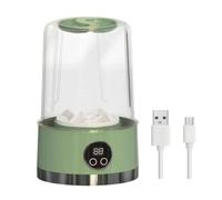 Mediawave Store - Mini machine à laver portable 1L sans fil et rechargeable pour voyage et camping-car, lave-linge hygiénique compact pour sous-vêtements et petits capi, design peu encombrant (vert)
