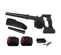 Mediawave Store - Souffleur/aspirateur sans fil GFJ-21A 42V Li-Ion, 2 batteries puissantes et rechargeables. Léger, pour feuilles, jardin, poussière et nettoyage rapide