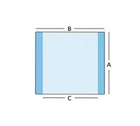 Mediberg Champ chirurgical d'incision avec support en polyuréthane, stérile et jetable, étanche et transparent, taille 40 x 50 cm, lot de 50 pièces emballées