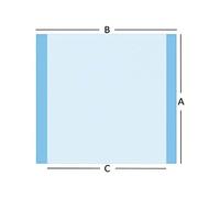 Mediberg Champ chirurgical d'incision avec support en polyuréthane, stérile et jetable, étanche et transparent, taille 60 x 65 cm, lot de 50 pièces emballées