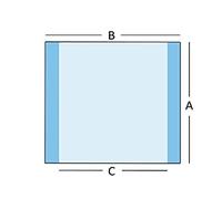 Mediberg Champ chirurgical d'incision avec support en polyuréthane, stérile et jetable, étanche et transparent, taille 40 x 50 cm, lot de 10 pièces emballées