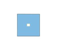 Mediberg Champ opératoire avec trou Ø 10 cm en tissu non tissé à double couplage, absorbant et imperméable, stérile et jetable, 2 couches, bleu clair, taille 100x100 cm, sans latex, 50 pcs emballées