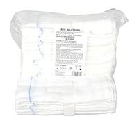 Mediberg Gaze Laparotomique, Pur Coton avec Fil de Baryum Tissé, Hydrophile et Absorbant, Non Stérile, 4 Couches, 20 Fils/cm2, Cousu sur les Côtés, Sans Latex, Taille 40 x 40 cm, 5 x 50 pcs