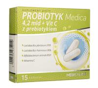 Medica Probiotic 4.2 milliards + Vitamine C avec prébiotique - 15 Capsules
