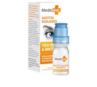 MEDICAID Gouttes Oculaires Apaisantes pour Yeux Secs et Irrités - Flacon de 10 ml - Solution Stérile Hydratante et Lubrifiante - Soulagement Immédiat - Lot de 3