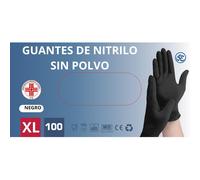 Medical 100 Disposable Nitrile Gloves,Dust-Free,Non-Allergenic Medical Device,Non-Allergenic,Latex-Free,Doctors,Chefs,Beauticians,Tattoos,Food Use,Various Sizes (Xl-Black)