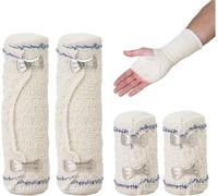 Medical Bandage,Stretchy Bandage With Metal Clip,Hypoallergenic Bandage,Crepe Tape For Sports Injuries,Abrasions,Post-Treatment (2 Size)
