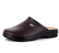 MEDICAL COMFORT 753 Pantoufles sanitaires anatomiques pour homme en cuir véritable marron antidérapant., T Moro, 44 EU