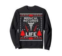 Médical Records Life Ugly Christmas Sweaters Assortis Noël Sweatshirt