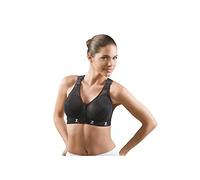 Medical Z®Femme Soutien Gorge Post Opératoire Fermeture Avant Coussinet Soutien Gorge Sport Haute Résistance Bretelles Réglables Z-Bra® Taille 100 (C, Noir)