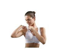 Medical Z®Femme Soutien Gorge Post Opératoire Fermeture Avant Coussinet Soutien Gorge Sport Haute Résistance Bretelles Réglables Z-Bra® Taille 100 (B, Blanc)