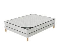 Ensemble MEDICALTEX Sommier + Matelas 140x200 cm | Hauteur 20cm | Mousse Polyuréthane | 4 Pieds | Confort mi-ferme
