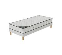 Ensemble MEDICALTEX Sommier + Matelas 90x200 cm | Hauteur 20cm | Mousse Polyuréthane | 4 Pieds | Confort mi-ferme