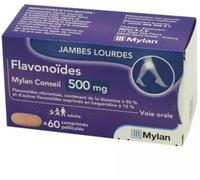 Médicament > Médicament Circulation Veineuse > Médicament hémorroïdes Flavonoïdes Mylan Viatris Conseil 500 mg Comprimés - Hémorroïdes - Pharmacie en ligne LaSante.net x 60