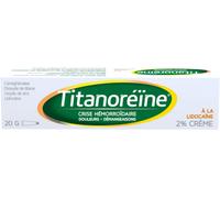 Médicament > Médicament Circulation Veineuse > Médicament hémorroïdes Titanoréïne à la Lidocaïne 2% 20 g - Hémorroïdes - Pharmacie en ligne LaSante.net