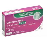 Médicament > Médicament digestion et nausées > Médicaments brûlures d'estomac Oméprazole Mylan Viatris 20 mg x 7