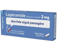 Médicament > Médicament digestion et nausées > Médicaments diarrhée Lopéramide Biogaran 2 mg x 12 - Diarrhée - Pharmacie en ligne LaSante.net