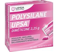 Médicament > Médicament digestion et nausées > Médicaments maux d'estomac Polysilane UPSA Gel Oral x 12 - Maux d'estomac - Pharmacie en ligne LaSante.net