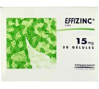 Médicament > Médicaments Dermatologiques > Médicaments irritations cutanées Effizinc 15 mg Gélules - Irritations cutanées - Pharmacie en ligne LaSante.net x 30