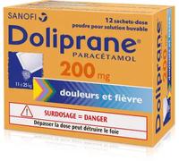 Médicament > Médicaments douleurs et fièvre > Paracétamol Doliprane 200 mg Sachets x 12 - Paracétamol - Pharmacie en ligne LaSante.net