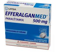 Médicament > Médicaments douleurs et fièvre > Paracétamol EfferalganMed 500 mg Comprimés Effervescents Sécables x 16 - Paracétamol - Pharmacie en ligne LaSante.net