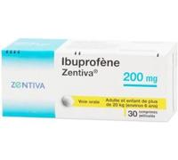 Médicament > Médicaments douleurs et fièvres > Médicaments anti-inflammatoires > Ibuprofène Ibuprofène Zentiva 200 mg Comprimés x 30 - Ibuprofène - Pharmacie en ligne LaSante.net