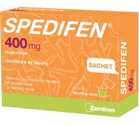 Médicament > Médicaments douleurs et fièvres > Médicaments anti-inflammatoires > Ibuprofène Spedifen 400 mg Sachets-doses x 12 - Ibuprofène - Pharmacie en ligne LaSante.net