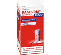 Médicament > Médicaments douleurs et fièvres > Paracétamol > Dafalgan Dafalgan 500 mg Gélules x 16 en tube - Dafalgan - Pharmacie en ligne LaSante.net