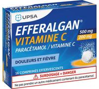 Médicament > Médicaments douleurs et fièvres > Paracétamol Efferalgan Vitamine C 2 x 8 - Paracétamol - Pharmacie en ligne LaSante.net