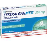 Médicament > Médicaments douleurs et fièvres > Paracétamol EfferalganMed 250 mg Comprimés Dispersibles x 12 - Paracétamol - Pharmacie en ligne LaSante.net