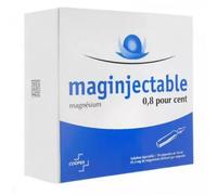 Médicament > Médicaments forme et vitalité > Vitamines et minéraux Maginjectable 0,8% Solution Injectable Ampoules x 10 - Vitamines et minéraux - Pharmacie en ligne LaSante.net