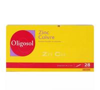 Médicament > Médicaments forme et vitalité > Vitamines et minéraux Oligosol Zinc-Cuivre x 28 - Vitamines et minéraux - Pharmacie en ligne LaSante.net