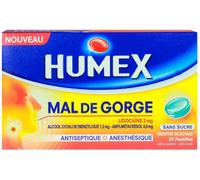 Médicament > Médicaments Maux de Gorge et Toux > Médicaments mal de gorge Humex Mal de Gorge Lidocaïne Menthe Glaciale Pastilles Sans Sucre x 24 - Maux de gorge - Pharmacie en ligne LaSante.net