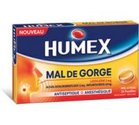 Médicament > Médicaments Maux de Gorge et Toux > Médicaments mal de gorge Humex Mal de Gorge Lidocaïne Miel Citron Pastilles x 24 - Maux de gorge - Pharmacie en ligne LaSante.net