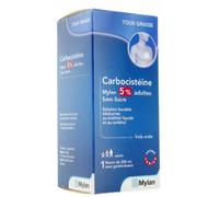 Médicament > Médicaments Maux de Gorge et Toux > Médicaments toux Carbocistéïne Mylan Viatris 5% Adultes Sirop Sans Sucre 200 ml - Toux - Pharmacie en ligne LaSante.net