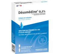 Médicament > Médicaments ophtalmologie > Médicament pour irritation des yeux Désomédine 0,1% Doses x 10 - Irritations - Pharmacie en ligne LaSante.net