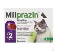 Médicament - Milprazikan - Grand Chat - Traitement Cestodes - Nématodes - 2cp