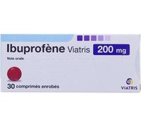 Médicament sans ordonnance > Médicaments douleurs et fièvre > Médicaments anti-inflammatoires > Ibuprofène Ibuprofène Mylan Viatris 200 mg x 30 - Ibuprofène - Pharmacie en ligne LaSante.net