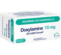 Médicament sans ordonnance > Médicaments forme et vitalité > Médicaments troubles du sommeil > Doxylamine Doxylamine EG 15 mg x 10 - Doxylamine - Pharmacie en ligne LaSante.net