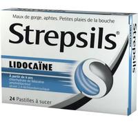 Médicaments sans ordonnance > Médicaments contre les maux de gorge et la toux > Médicaments contre le mal de gorge Strepsils Pastilles Lidocaïne x 24 - Maux de gorge - Pharmacie en ligne LaSante.net