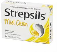 Strepsils Miel Citron - Traitement Antiseptique du Mal de Gorge À partir 6 ans Comprimé(S) Sucer 24 pc(s)
