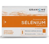 Médicament sans ordonnance > Médicaments muscles et articulations > Douleurs musculaires médicaments Granions de Selenium 0,96 mg/2 ml x 30 - Douleurs musculaires - Pharmacie en ligne LaSante.net
