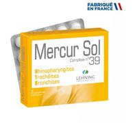 Médicaments sans ordonnance > Homéopathie > Comprimés homéopathiques Lehning n°39 Mercur Sol Rhinopharyngite Maux de gorge x 60 - Comprimés homéopathiques - Pharmacie en ligne LaSante.net