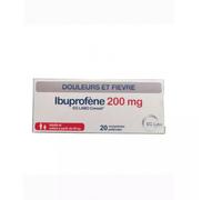 Médicaments sans ordonnance > Médicaments contre les douleurs et la fièvre > Médicaments anti-inflammatoires > Ibuprofène Ibuprofène 200 mg EG Comprimés Pelliculés x 20