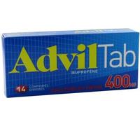 Médicaments sans ordonnance > Médicaments contre les douleurs et la fièvre > Médicaments anti-inflammatoires > Ibuprofène Advil 400 mg x 14
